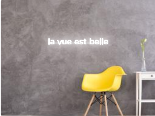 Custom text: la vue est belle